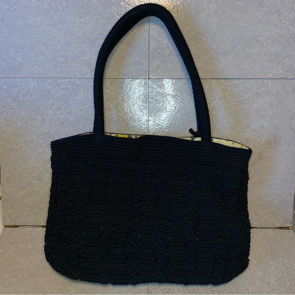 The Sak Black Crochet Shoulder / Tote Bag Black - Picture 2 of 16